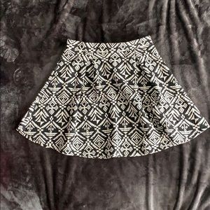 Black and White Short Skirt - Medium